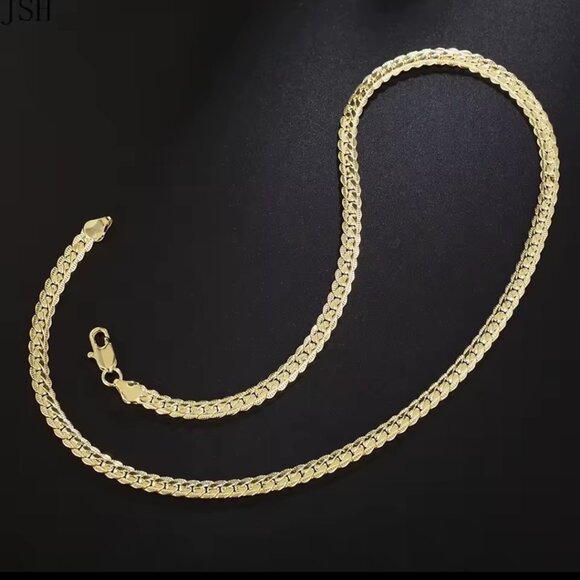 18K gold plated snake chain necklace - Picture 3 of 3